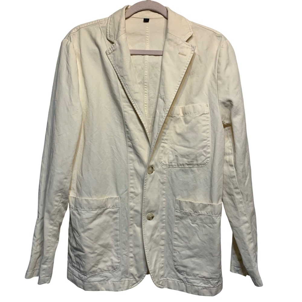 J. Crew Ludlow Suit Jacket Mens 36 Cotton Linen Slim Fit Somelos Blazer Classic